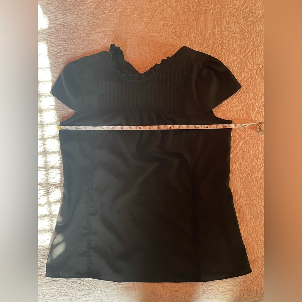 ModCloth high-neck cap-sleeved button-back top - Picture 6 of 6